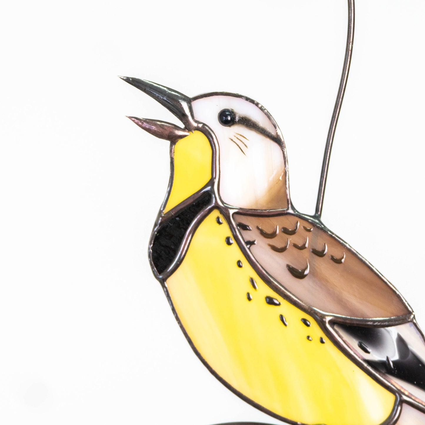 Western meadowlark stained glass suncatcher House warming gifts new home Bird stained glass window hangings - Image 10