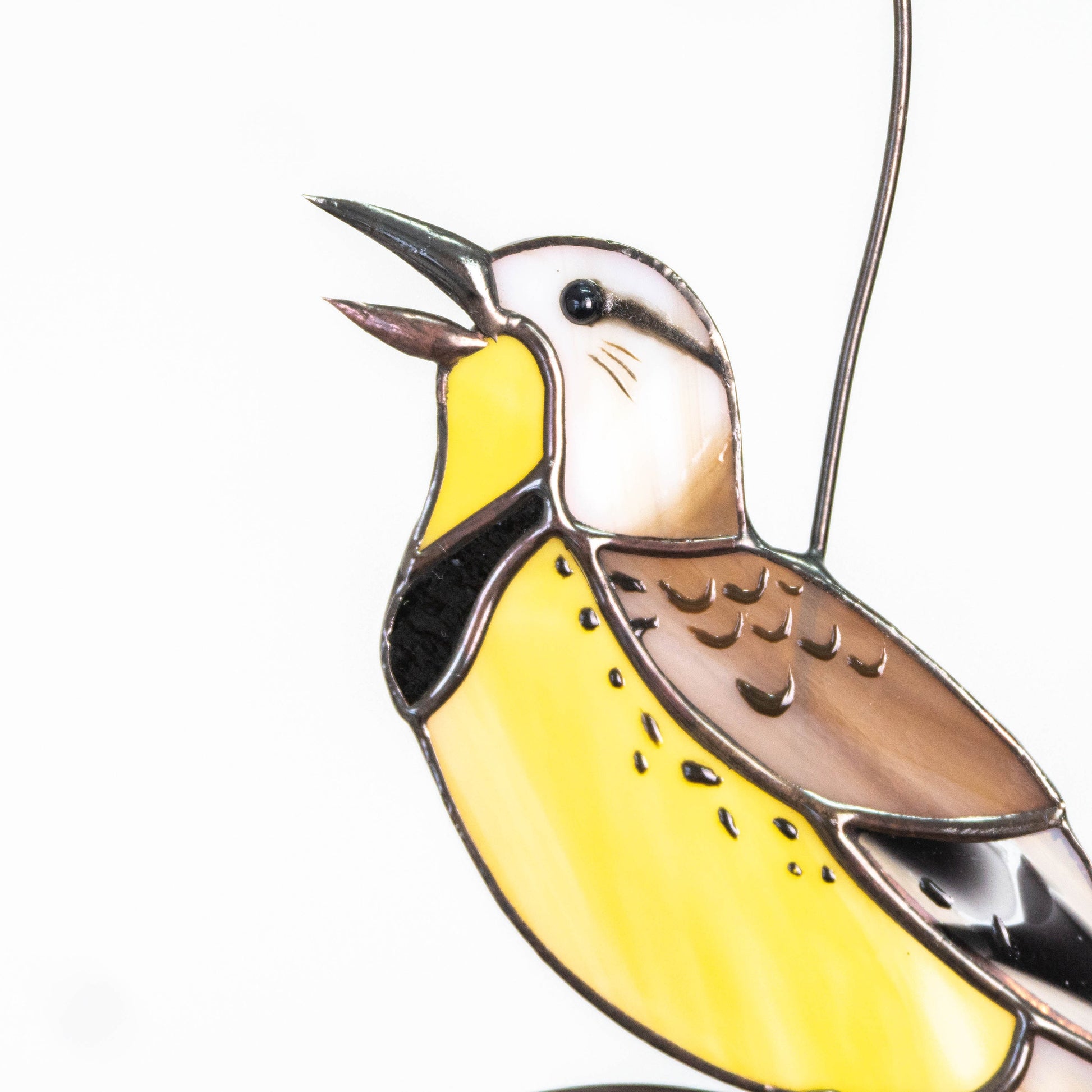 Western meadowlark stained glass suncatcher House warming gifts new home Bird stained glass window hangings - Image 10