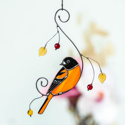 Baltimore stained glass window hangings Best dad gift Stained glass bird suncatcher Grandma ornament Patio decor - Image 15