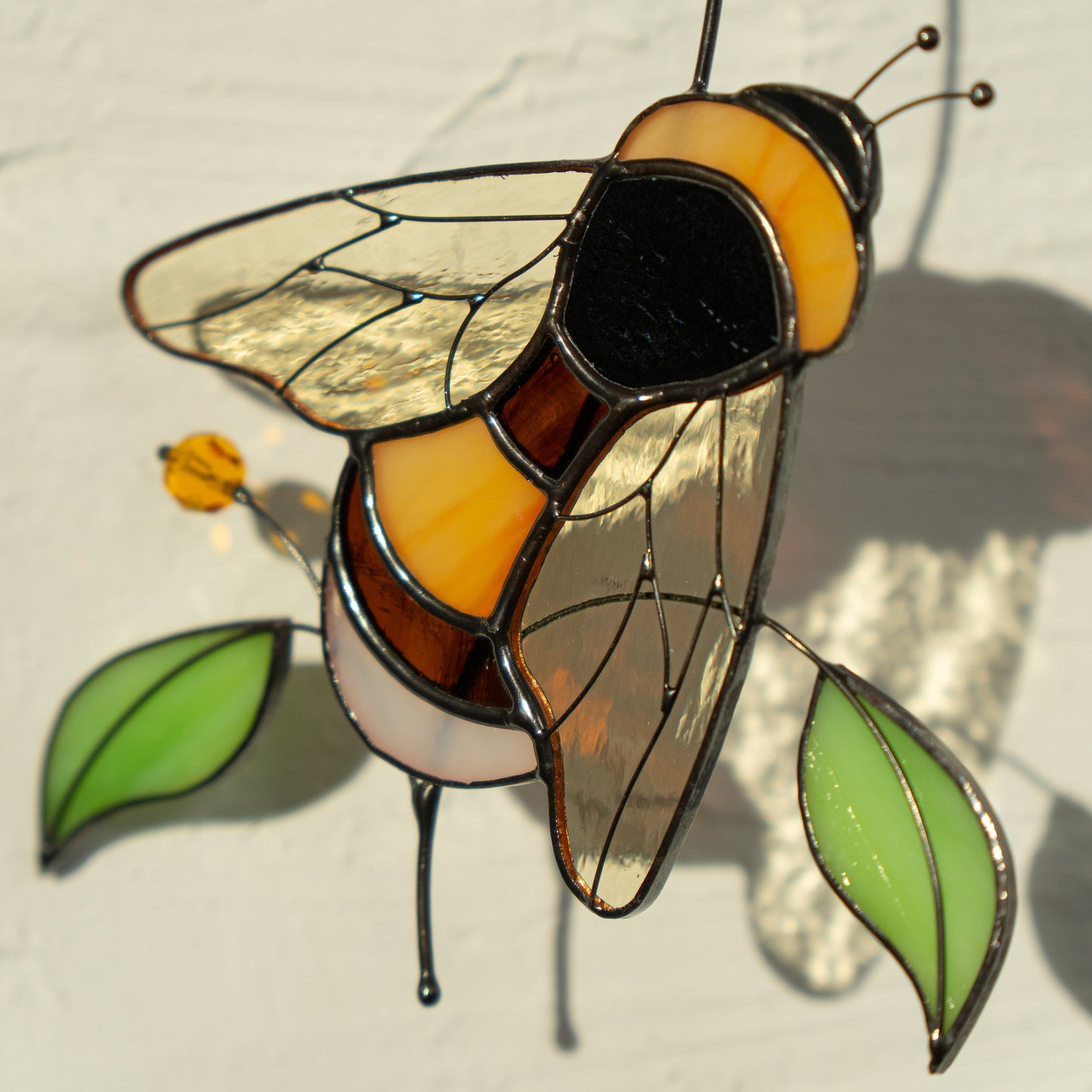 Stained Glass Bumble Bee Suncatcher, Gardening Gift For Grandparents - Image 9