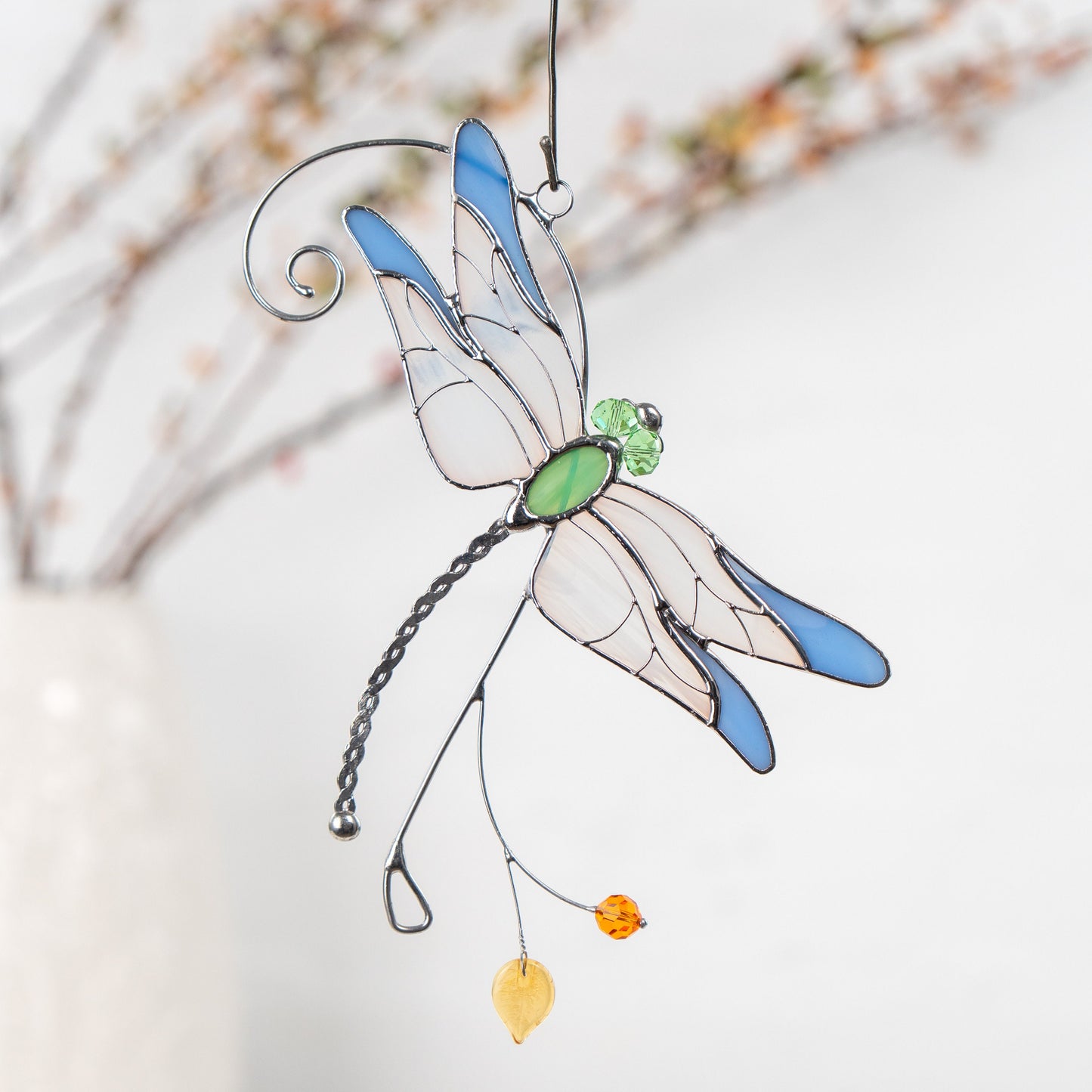 Stained glass dragonfly Sister in law gifts Dragonfly wings Custom stained glass dragonfly suncatcher - Image 7