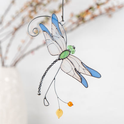 Stained glass dragonfly Sister in law gifts Dragonfly wings Custom stained glass dragonfly suncatcher - Image 7