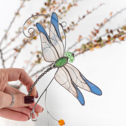 Stained glass dragonfly Sister in law gifts Dragonfly wings Custom stained glass dragonfly suncatcher - Image 10