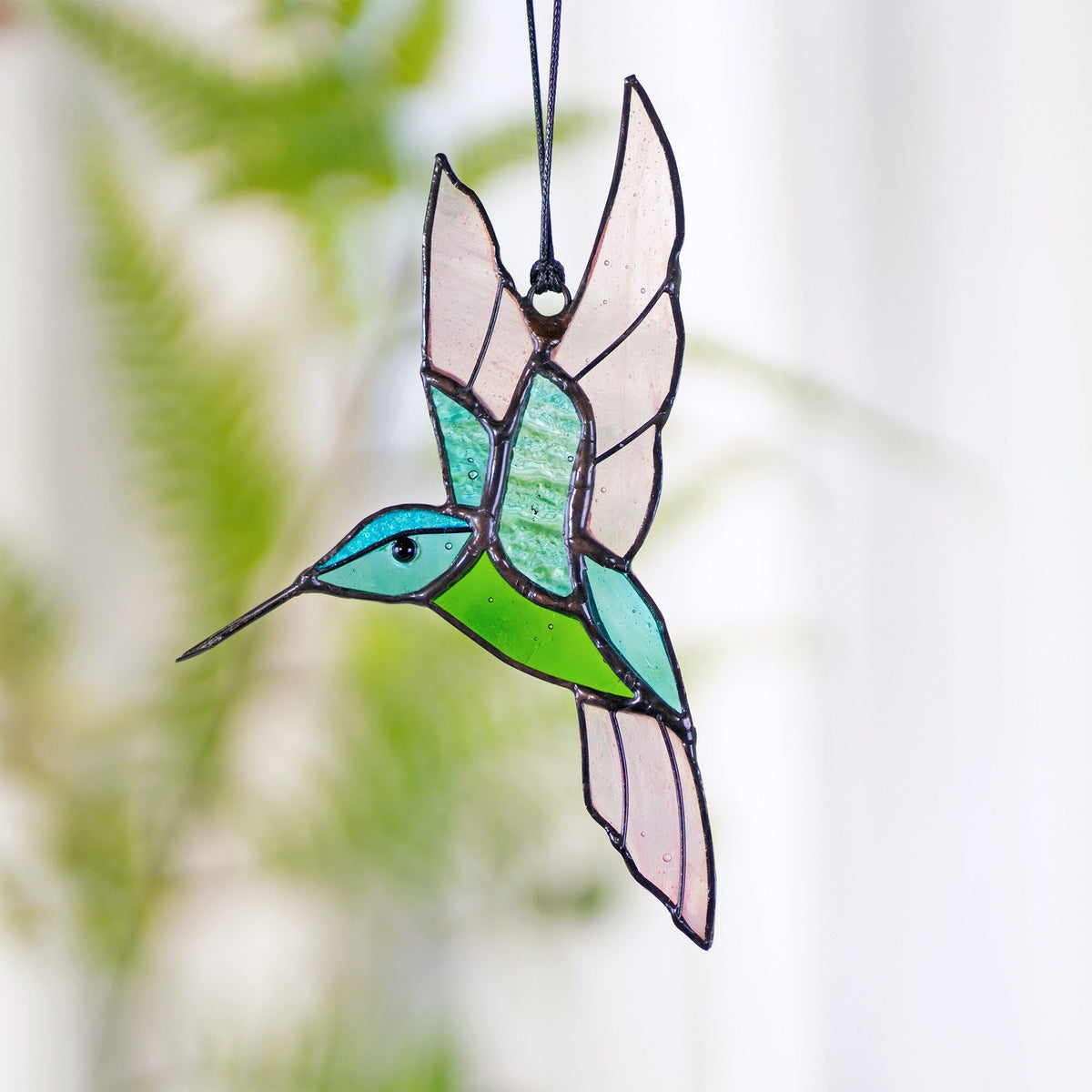 Hummingbird stained glass window hangings Hummingbird Sun catcher Hummingbird gift Custom stained glass bird suncatcher Mothers Day - Image 7