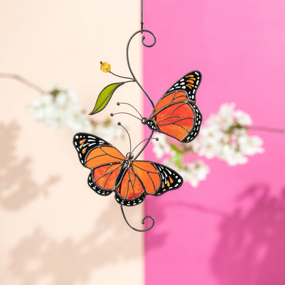 Butterfly stained glass window hangings Godmother gift Monarch butterfly Modern stained glass fly insect Custom stained glass suncatcher - Image 9