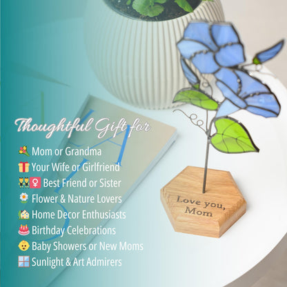 Birth Month Flowers Gift for Her, Personalized Stained Glass Flower, August Birth Flower Gift, Birthday Gift for Her, Mom, Grandma, Sister - Image 12