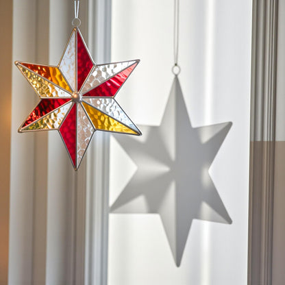 Handmade Xmas Star Ornament - Stained Glass Christmas Star Suncatcher for Holiday Window Decor & Unique Xmas Gifts - Image 11