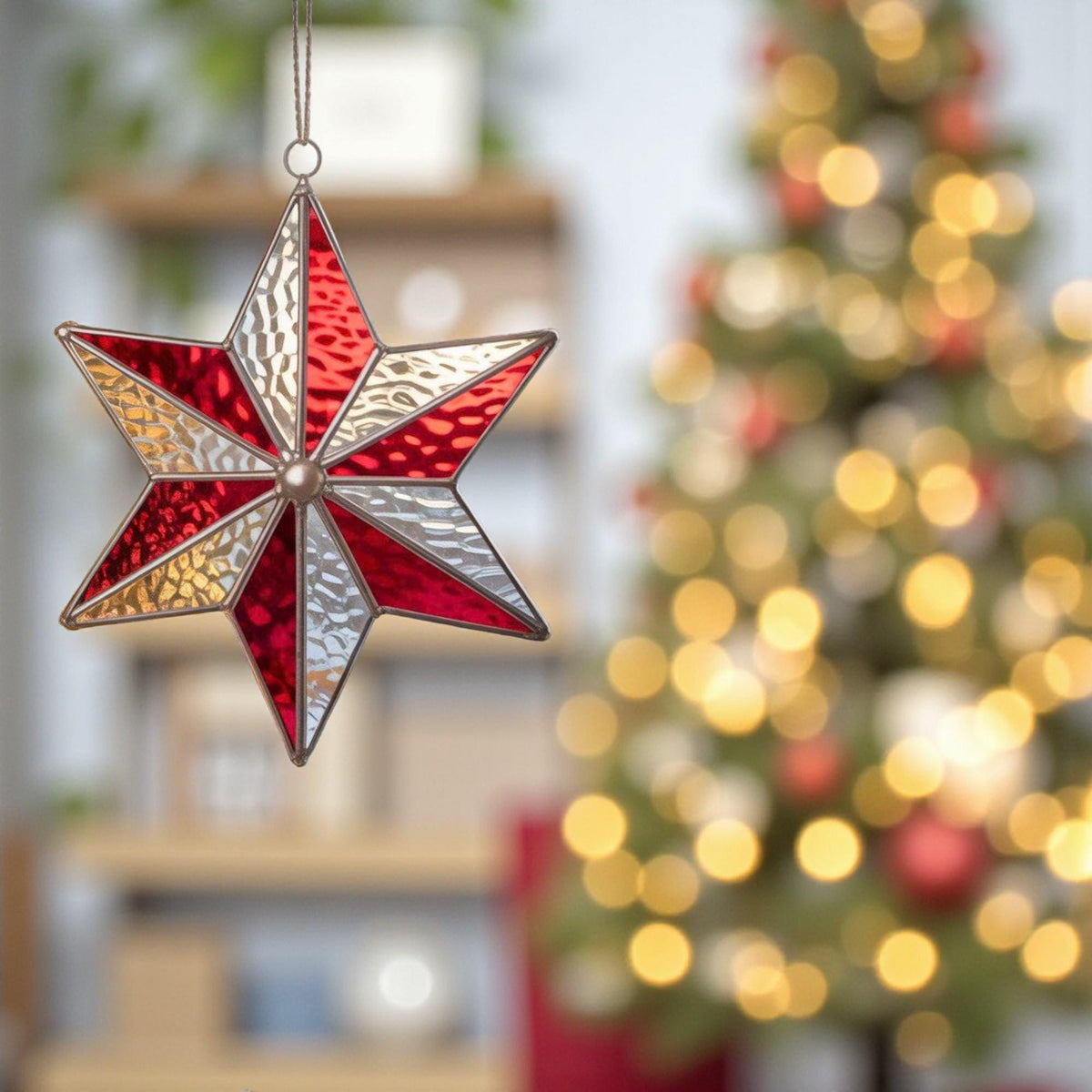 Handmade Xmas Star Ornament - Stained Glass Christmas Star Suncatcher for Holiday Window Decor & Unique Xmas Gifts - Image 12