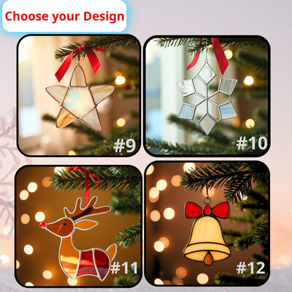 Stained Glass Christmas Ornament | Holiday Tree Decoration | Handmade Tiffany Style Suncatcher | Gift for Her | Festive Home Decor - Image 5