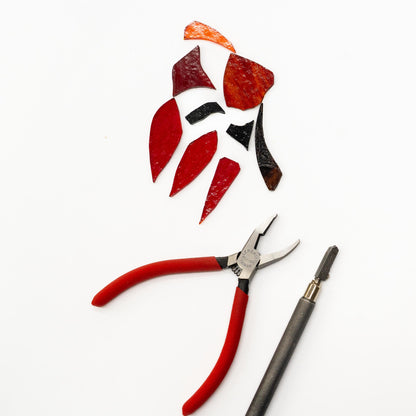 Cardinal stained glass memorial suncatcher Godmother gift Monarch butterfly stained glass window hangings Garden stakes New home gift - Image 13