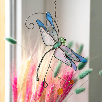 Stained glass dragonfly Sister in law gifts Dragonfly wings Custom stained glass dragonfly suncatcher - Image 11