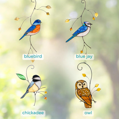 Hummingbird gifts stained glass window hangings Great grandma gift Hummingbird stained glass suncatcher Garden decoration - Image 7