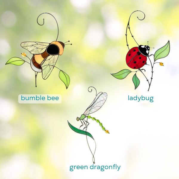 Stained Glass Bumble Bee Suncatcher, Gardening Gift For Grandparents - Image 3