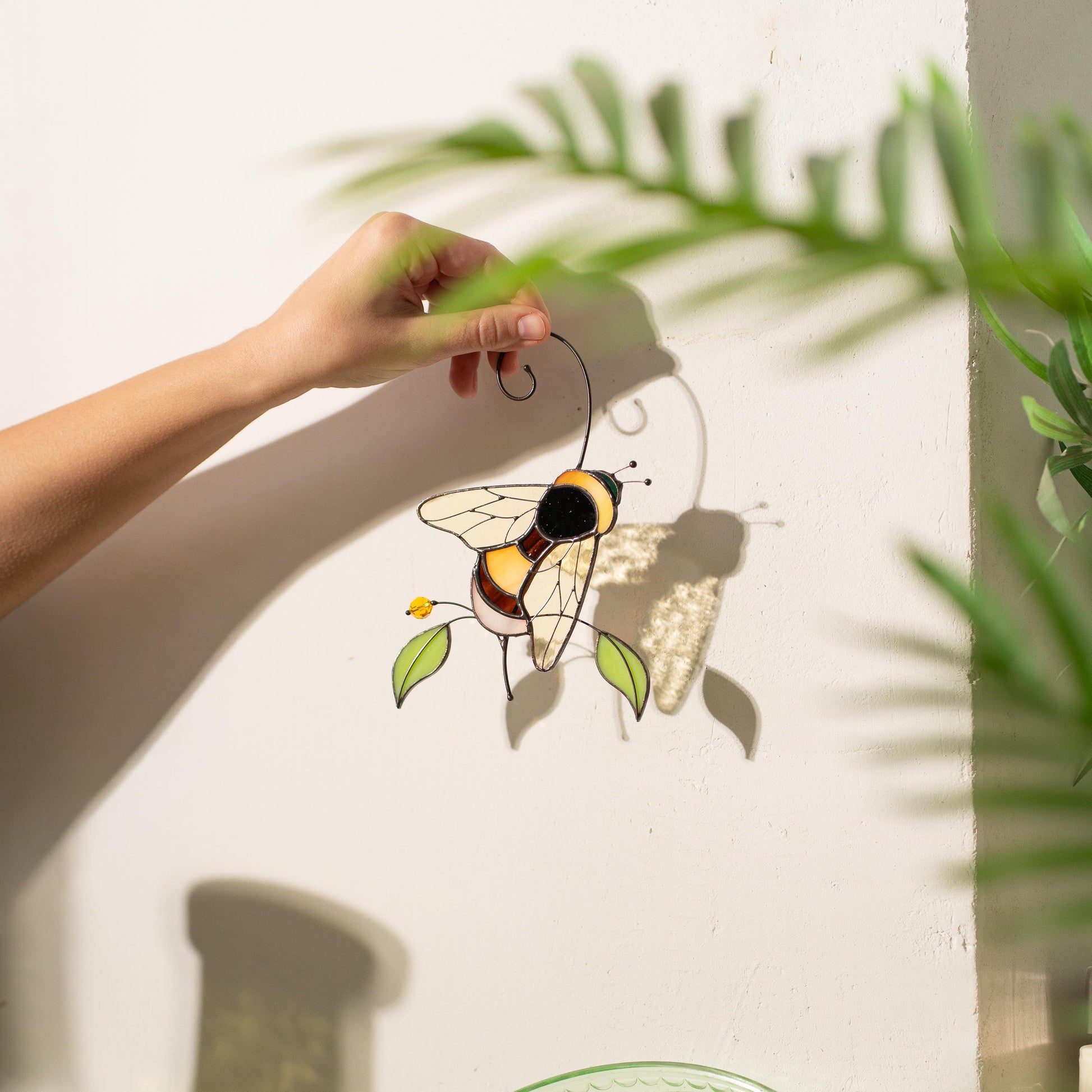 Stained Glass Bumble Bee Suncatcher, Gardening Gift For Grandparents - Image 12