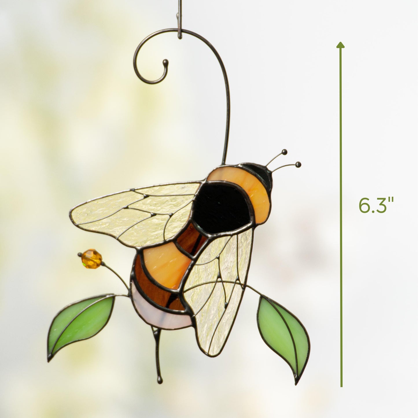 Stained Glass Bumble Bee Suncatcher, Gardening Gift For Grandparents - Image 7