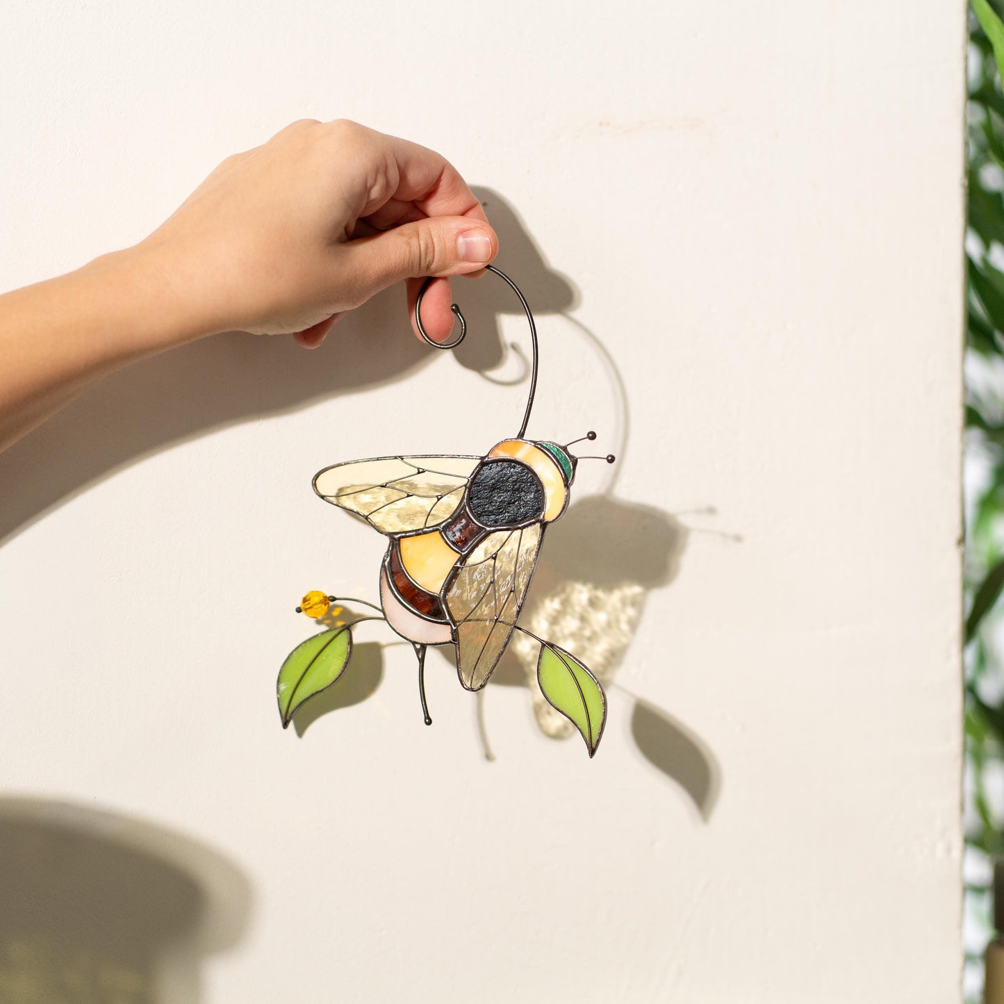 Stained Glass Bumble Bee Suncatcher, Gardening Gift For Grandparents - Image 13